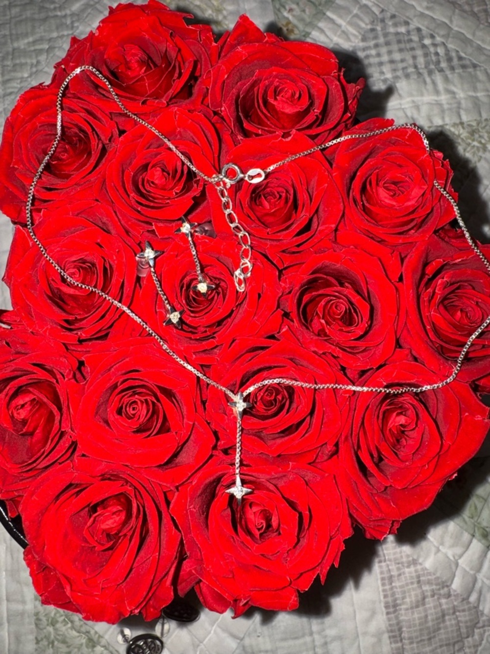 Sterling Silver 925 Star Necklace + Bonus Drop Earrings | Celestial Set